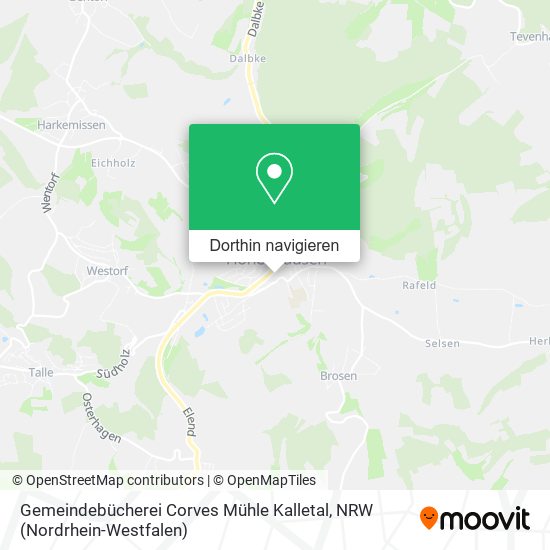 Gemeindebücherei Corves Mühle Kalletal Karte
