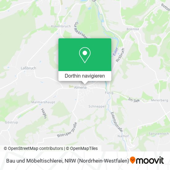 Bau und Möbeltischlerei Karte