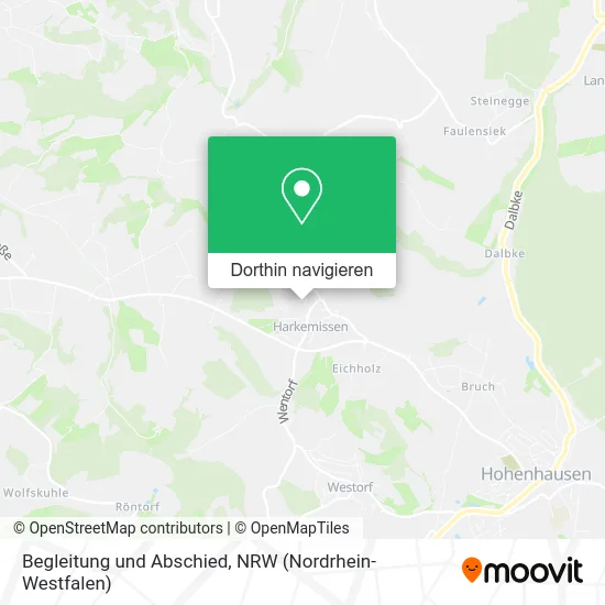 Begleitung und Abschied Karte