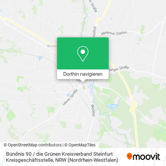 Bündnis 90 / die Grünen Kreisverband Steinfurt Kreisgeschäftsstelle Karte