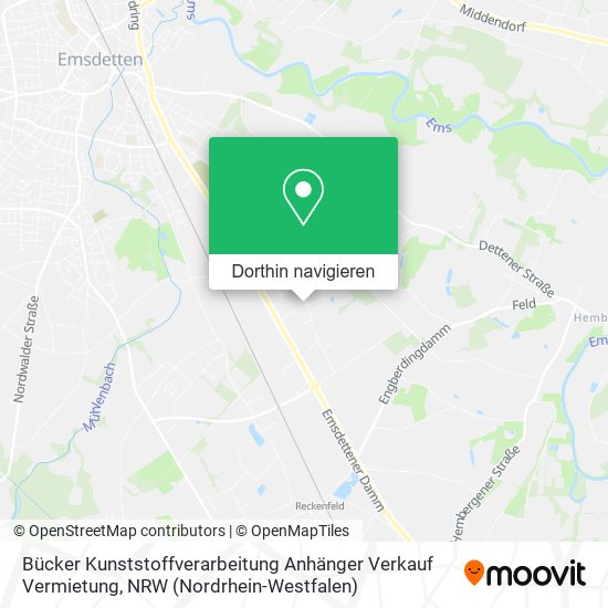 Bücker Kunststoffverarbeitung Anhänger Verkauf Vermietung Karte