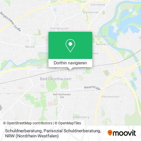 Schuldnerberatung, Parisozial Schuldnerberatung Karte