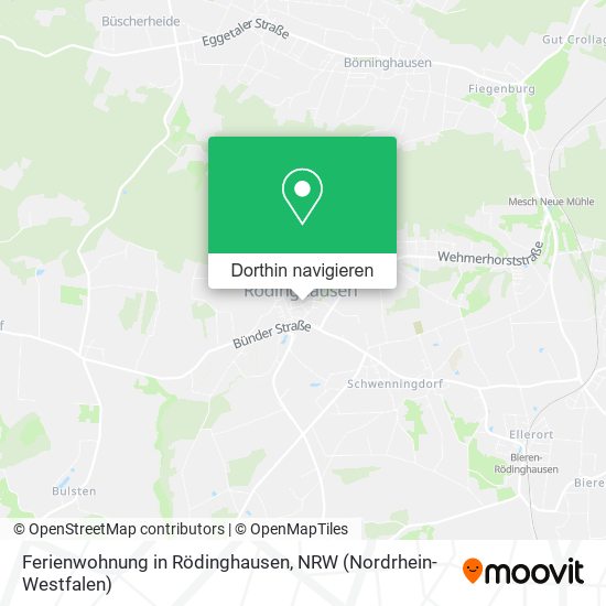 Ferienwohnung in Rödinghausen Karte