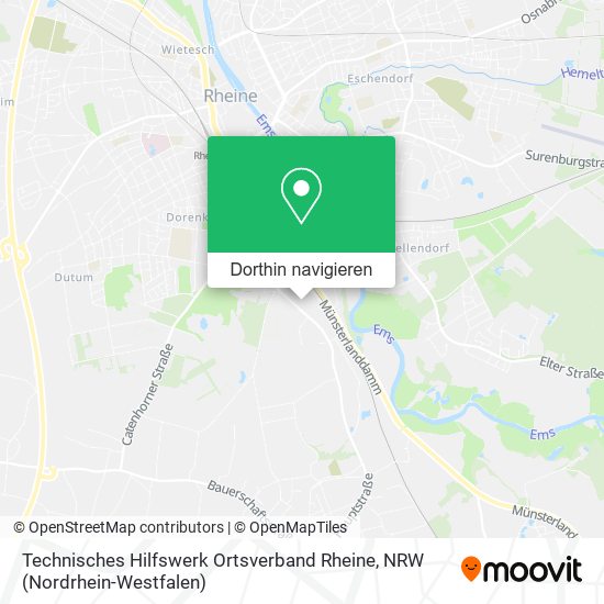 Technisches Hilfswerk Ortsverband Rheine Karte
