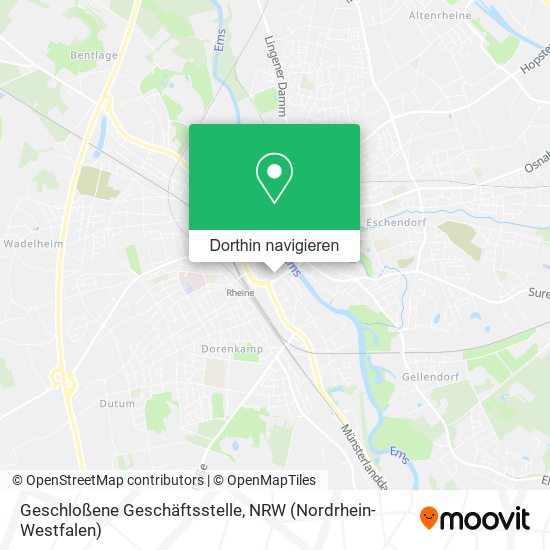 Geschloßene Geschäftsstelle Karte