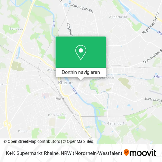 K+K Supermarkt Rheine Karte