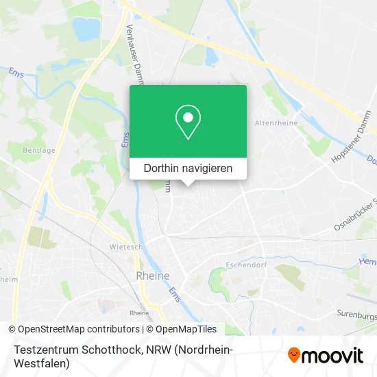 Testzentrum Schotthock Karte