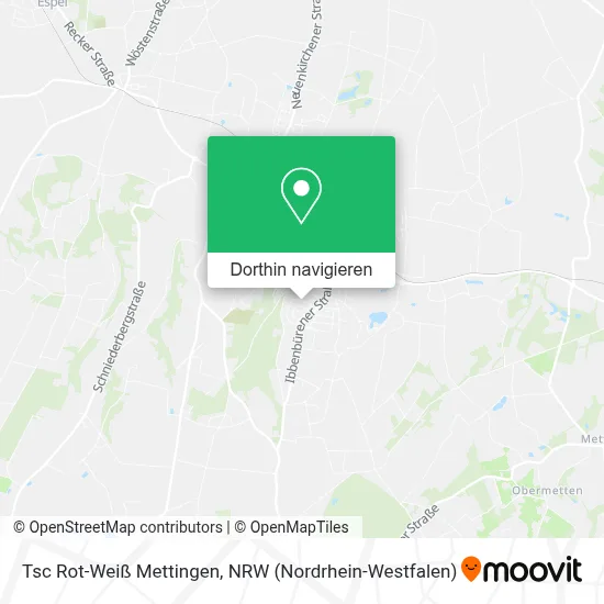 Tsc Rot-Weiß Mettingen Karte