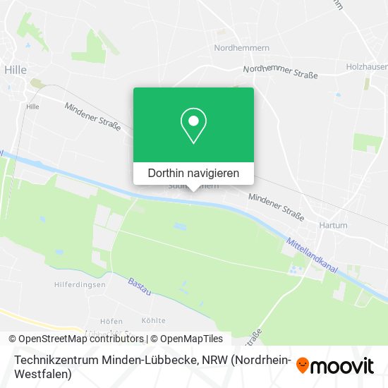 Technikzentrum Minden-Lübbecke Karte