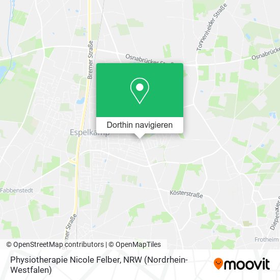 Physiotherapie Nicole Felber Karte