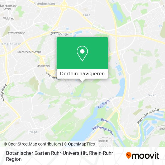 Botanischer Garten Ruhr-Universität Karte