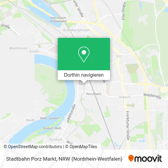 Stadtbahn Porz Markt Karte