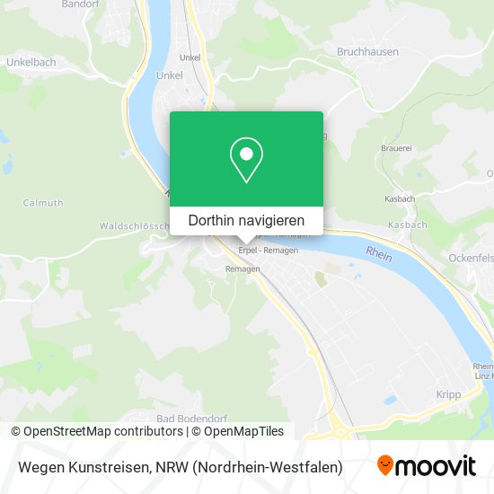 Wegen Kunstreisen Karte