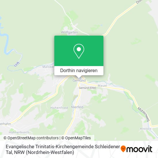 Evangelische Trinitatis-Kirchengemeinde Schleidener Tal Karte