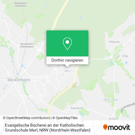 Evangelische Bücherei an der Katholischen Grundschule Merl Karte