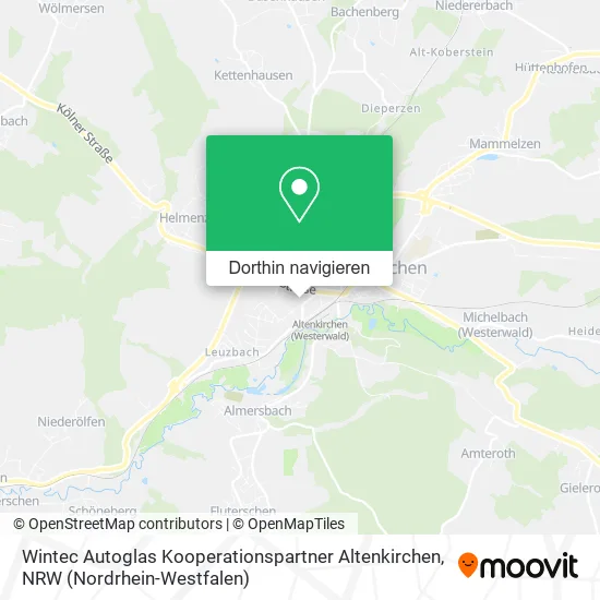 Wintec Autoglas Kooperationspartner Altenkirchen Karte