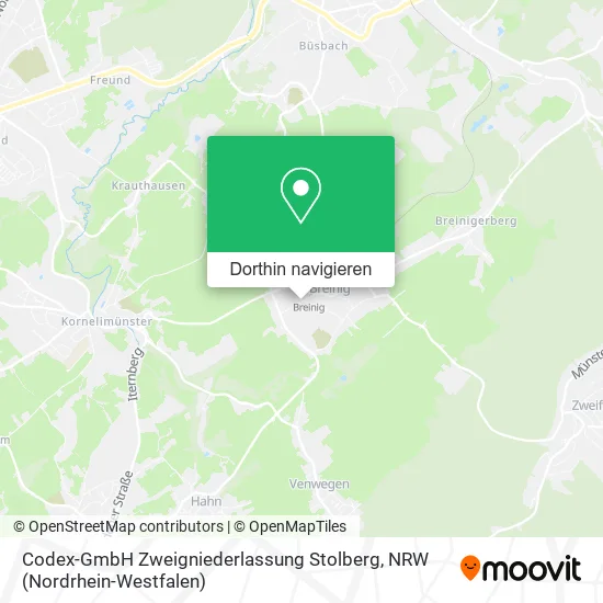 Codex-GmbH Zweigniederlassung Stolberg Karte