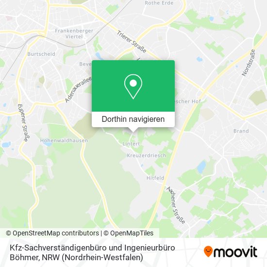 Kfz-Sachverständigenbüro und Ingenieurbüro Böhmer Karte