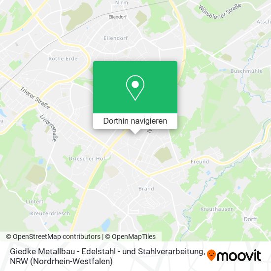 Giedke Metallbau - Edelstahl - und Stahlverarbeitung Karte