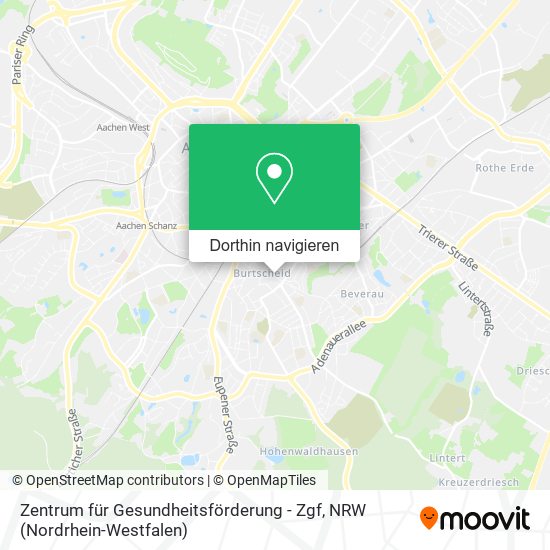 Zentrum für Gesundheitsförderung - Zgf Karte