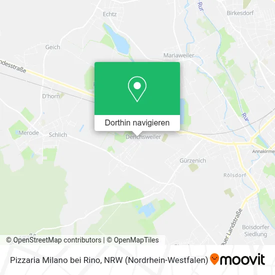 Pizzaria Milano bei Rino Karte