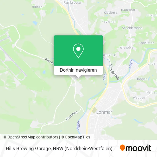 Hills Brewing Garage Karte