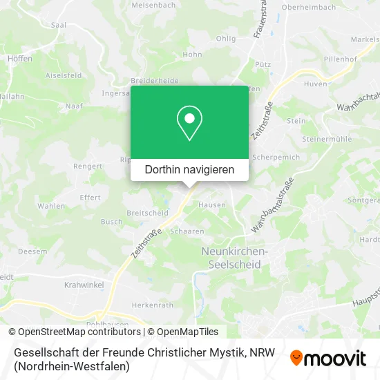 Gesellschaft der Freunde Christlicher Mystik Karte