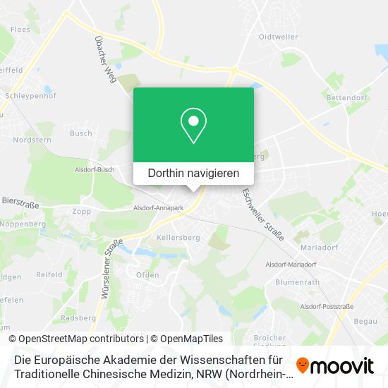Die Europäische Akademie der Wissenschaften für Traditionelle Chinesische Medizin Karte