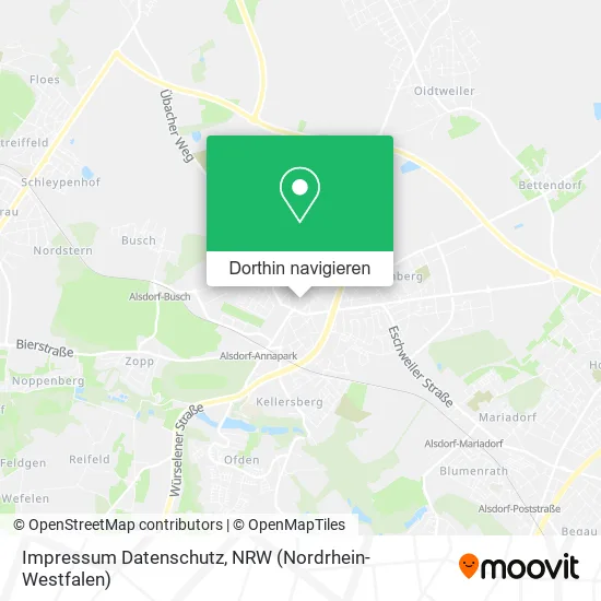 Impressum Datenschutz Karte