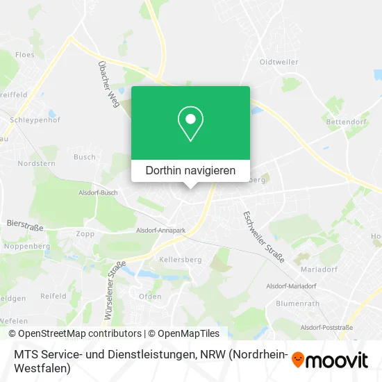 MTS Service- und Dienstleistungen Karte