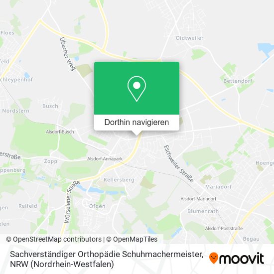 Sachverständiger Orthopädie Schuhmachermeister Karte