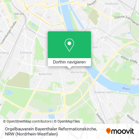 Orgelbauverein Bayenthaler Reformationskirche Karte