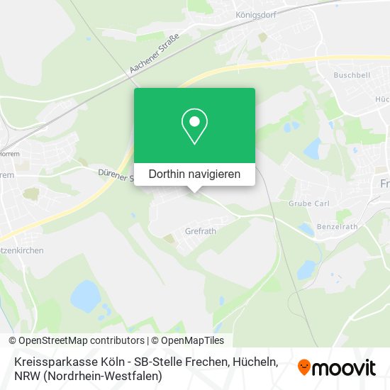 Kreissparkasse Köln - SB-Stelle Frechen, Hücheln Karte
