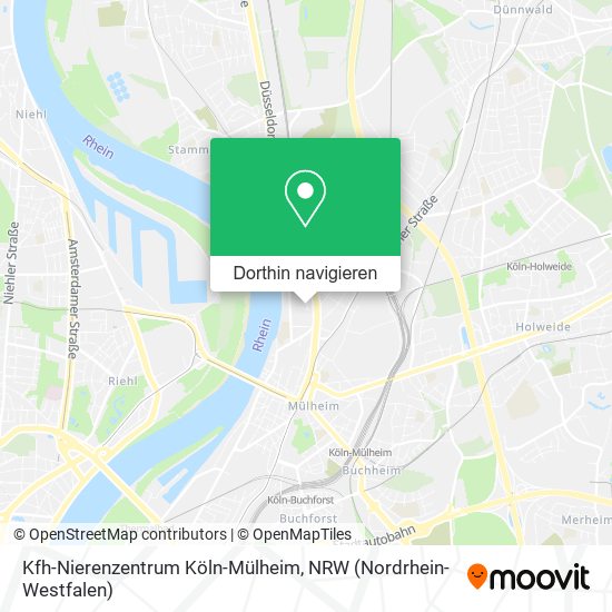 Kfh-Nierenzentrum Köln-Mülheim Karte