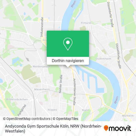 Andyconda Gym Sportschule Köln Karte