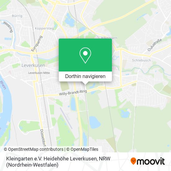 Kleingarten e.V. Heidehöhe Leverkusen Karte
