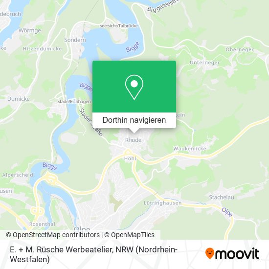 E. + M. Rüsche Werbeatelier Karte
