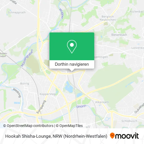 Hookah Shisha-Lounge Karte