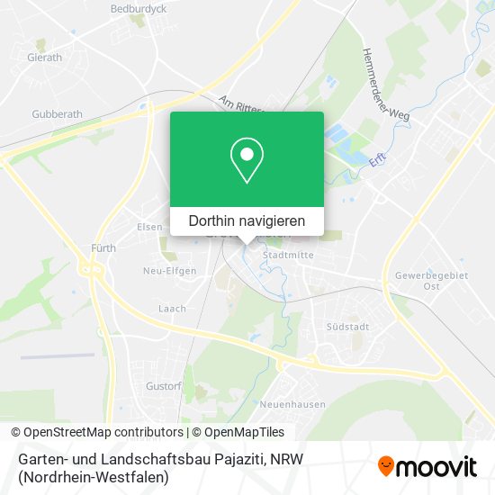 Garten- und Landschaftsbau Pajaziti Karte