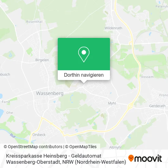 Kreissparkasse Heinsberg - Geldautomat Wassenberg-Oberstadt Karte