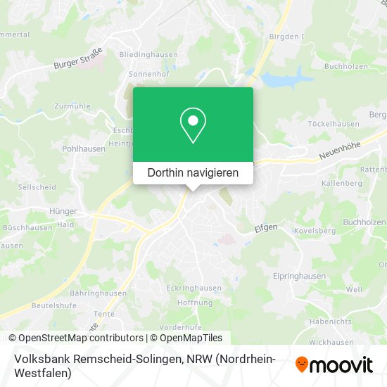 Volksbank Remscheid-Solingen Karte