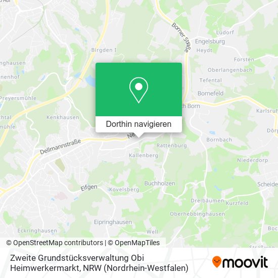 Zweite Grundstücksverwaltung Obi Heimwerkermarkt Karte