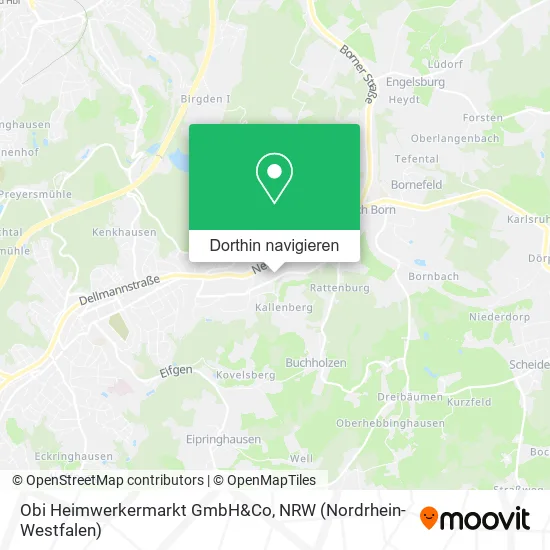 Obi Heimwerkermarkt GmbH&Co Karte