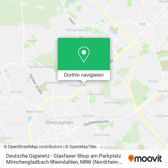 Deutsche Giganetz - Glasfaser-Shop am Parkplatz Mönchengladbach Rheindahlen Karte