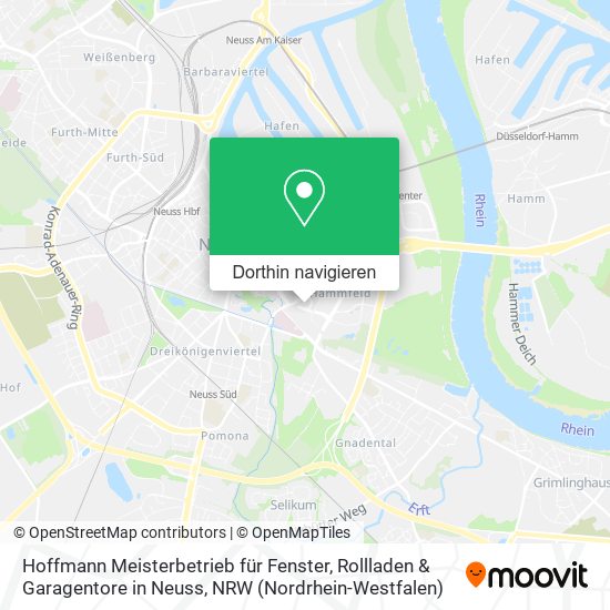 Hoffmann Meisterbetrieb für Fenster, Rollladen & Garagentore in Neuss Karte