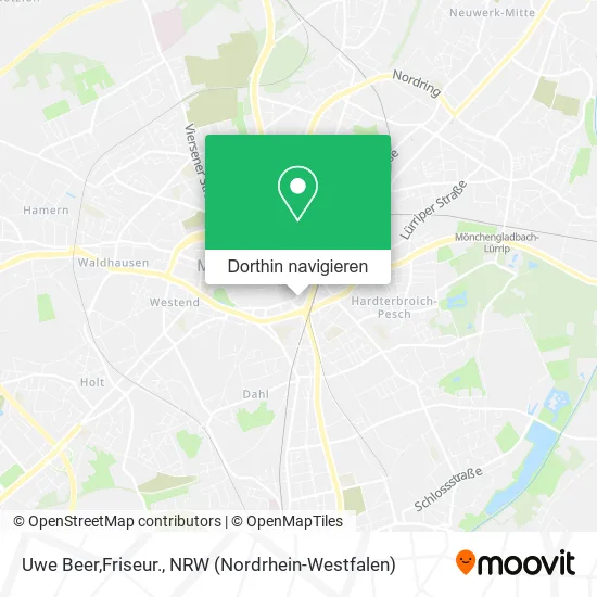 Uwe Beer,Friseur. Karte