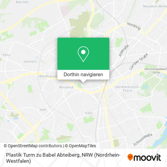 Plastik Turm zu Babel Abteiberg Karte