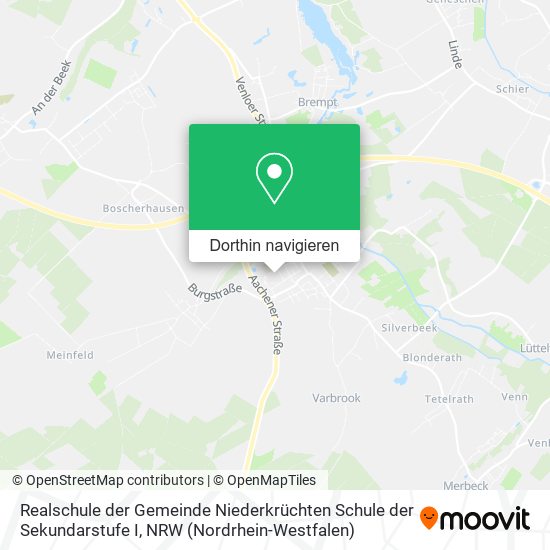Realschule der Gemeinde Niederkrüchten Schule der Sekundarstufe I Karte