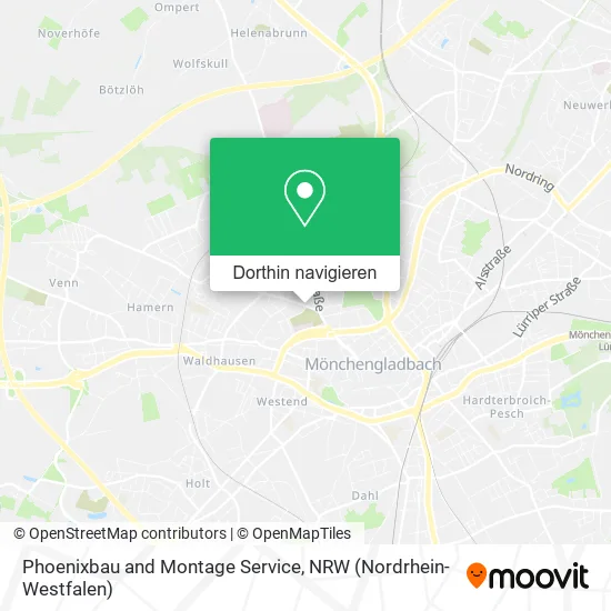 Phoenixbau and Montage Service Karte