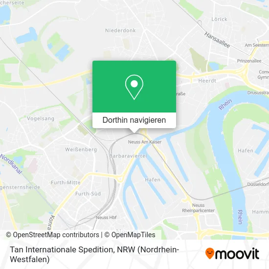 Tan Internationale Spedition Karte